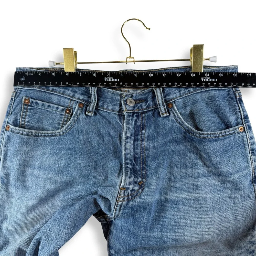 Levi's 505 Men's Denim Shorts W33 Medium Wash Distressed 10